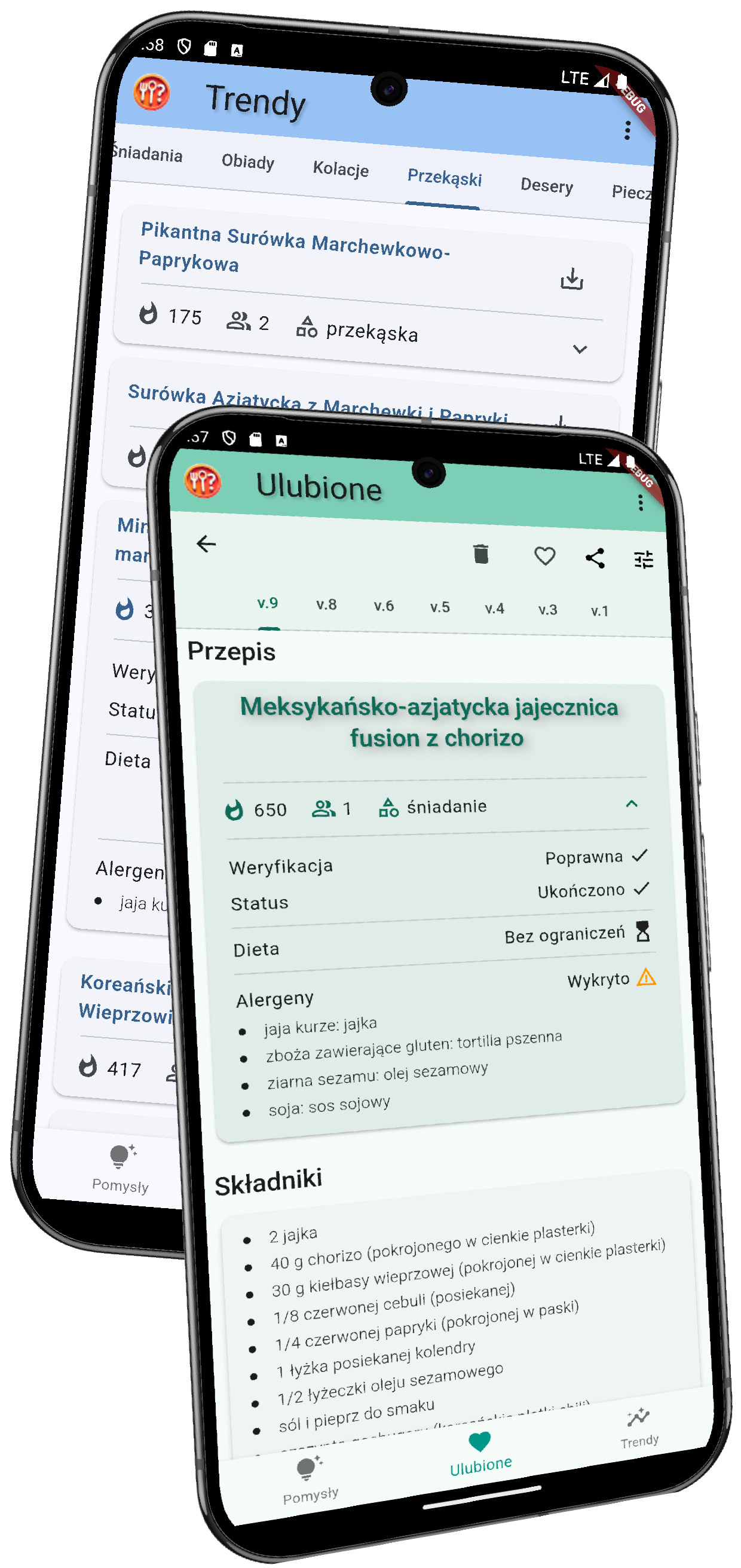 Screenshot z aplikacji Co Dziś Zjem